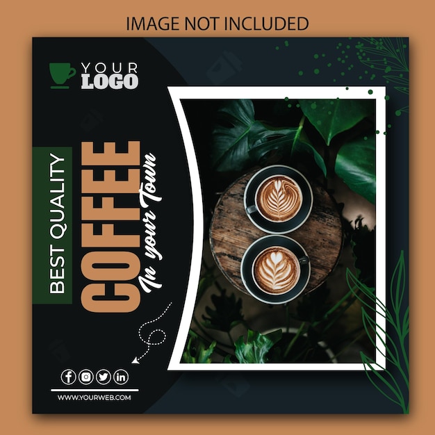 Modelo de mídia social de café