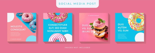 modelo de mídia social de donut