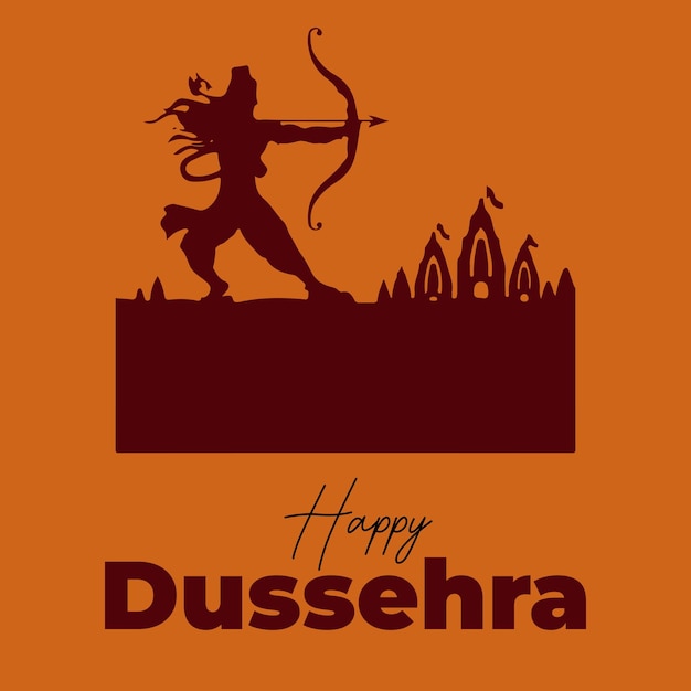 Modelo de mídia social Happy Dussehra para feed de postagem do Instagram