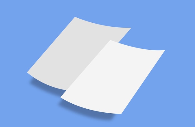 Modelo de modelo em branco de folha de papel A4