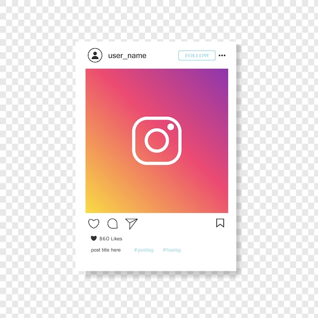 Modelo de moldura simples do Instagram