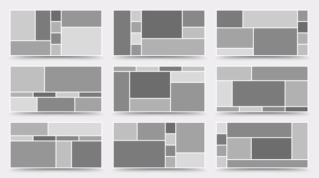 Modelo de moodboard layout de colagem de fotos moodboard minimalista
