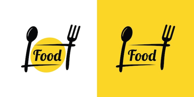 Modelo de negócio de comida de logotipo de restaurante