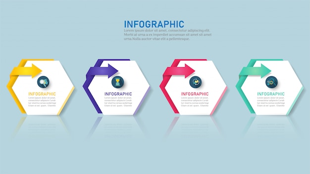 Modelo de negócio infográfico com opções