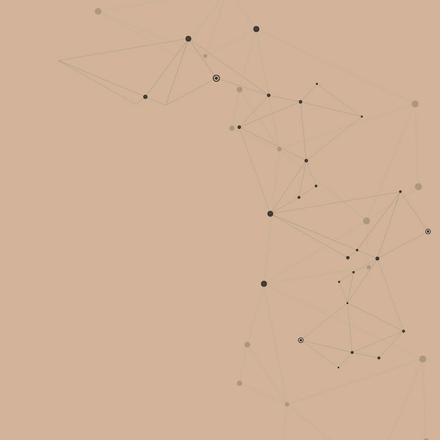 Modelo de negócios com pontos de linhas de conectividade para design de banner conceito de negócio fundo de tecnologia vetor de estilo de linha abstrata textura de pontos geométricos