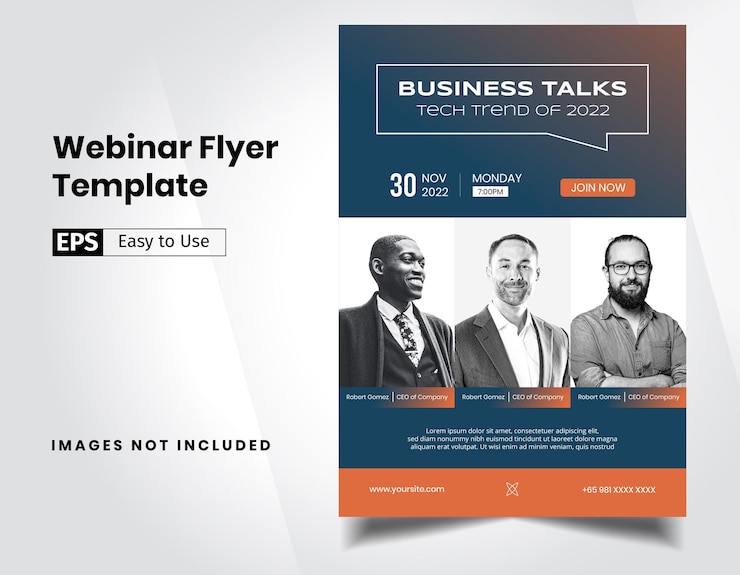 Vetor modelo de negócios de conferência webinar para instagram feedxa