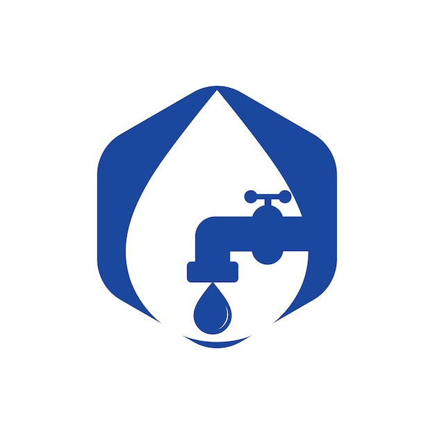 Modelo de negócios de design de logotipo de vetor de encanamento