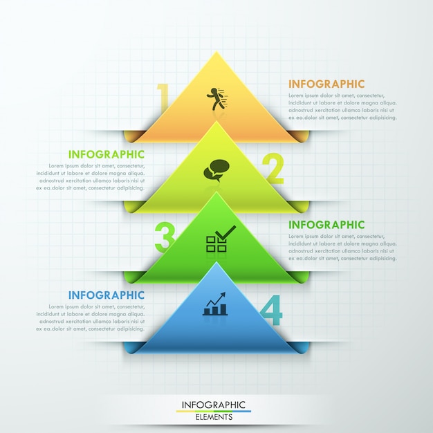 Modelo de opção moderna infográfico