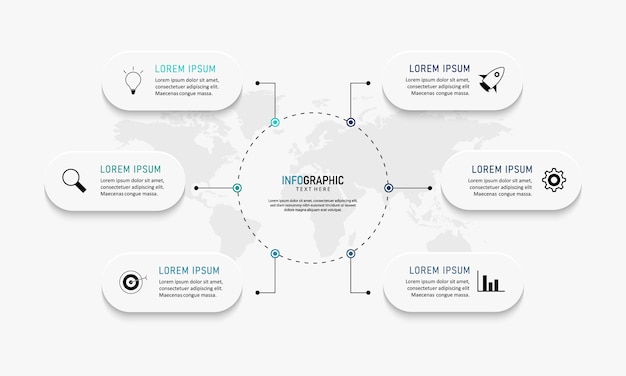 Modelo de opções de número de infográficos modernos. ilustração. pode ser usado para layout de fluxo de trabalho, diagrama, opções de etapas de negócios, banner, web design.