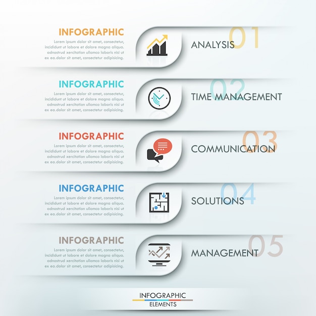 Modelo de opções mínimas de infográficos
