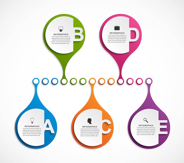 Modelo de organograma de design infográfico