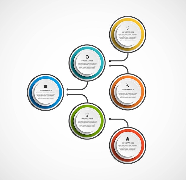 Modelo de organograma de design infográfico