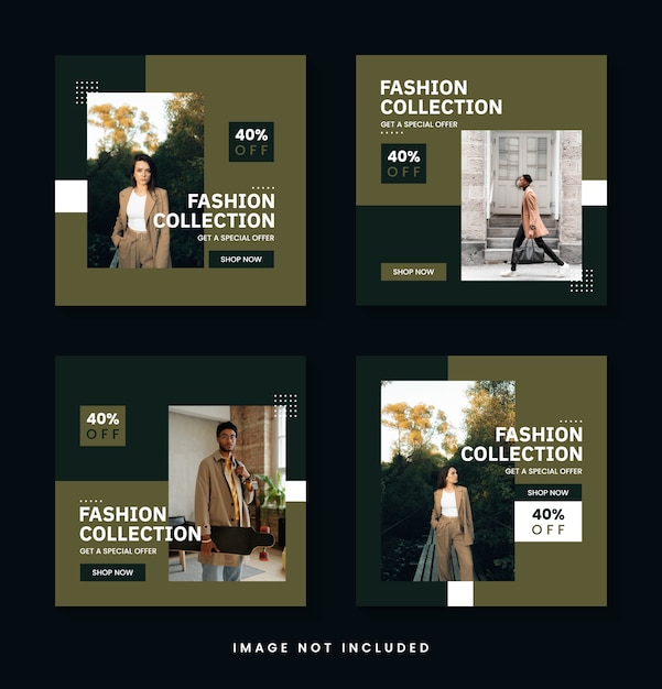 Modelo de pacote de postagem do Instagram para venda de moda