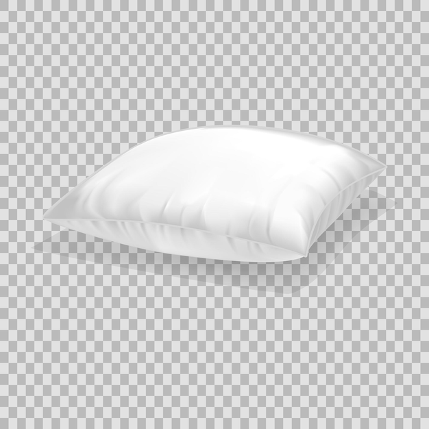 Vetor modelo de padrão realista travesseiro branco forma quadrada de travesseiro branco vazio