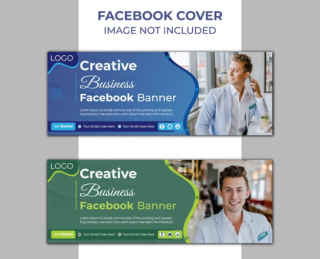 Vetor modelo de página de capa do facebook de marketing digital de negócios grátis para facebook