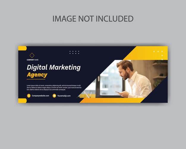 modelo de página de capa do facebook de marketing digital