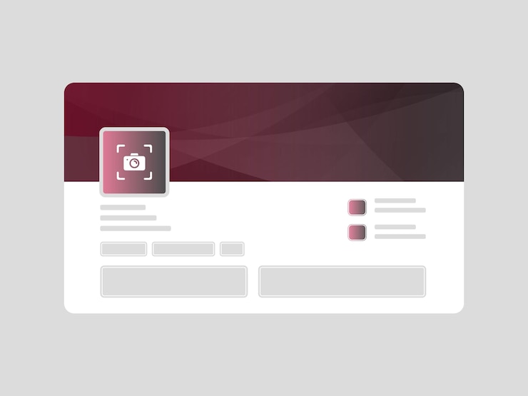 Vetor modelo de página de design plano do linkedin com fundo fluido abstrato