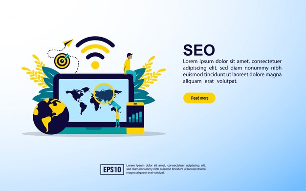 Modelo de página de destino. agência seo