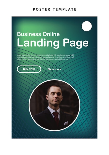 Modelo de página de destino apresentação do site marketing digital design plano evento de inicialização conjunto de negócios