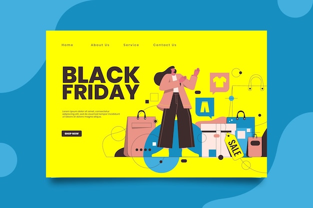 Modelo de página de destino Black Friday