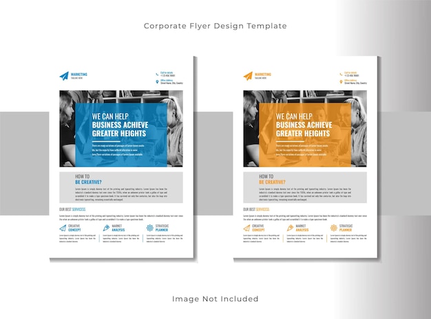 Modelo de panfleto corporativo de negócios vetoriais