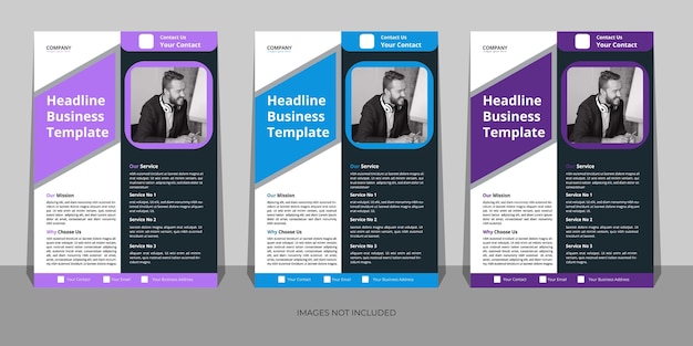 Modelo de panfleto de negócios modernos corporativos vector