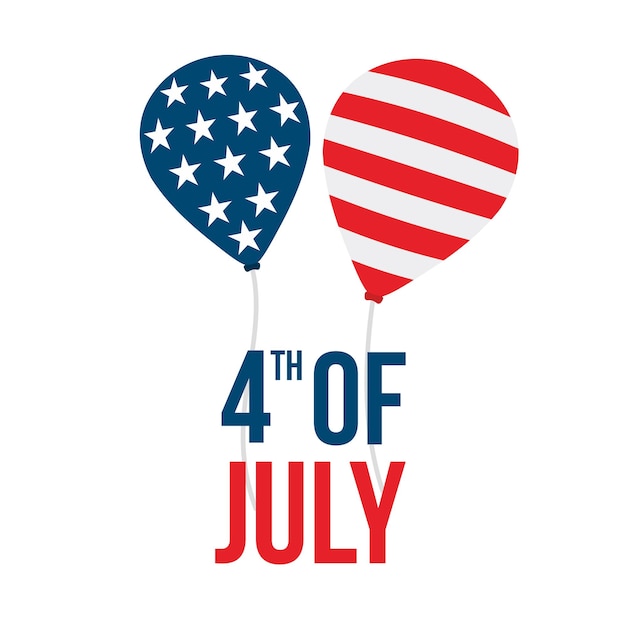 Modelo de panfleto do dia da independência americana de 4 de julho com cartão de saudação de banner de cartaz de bandeira