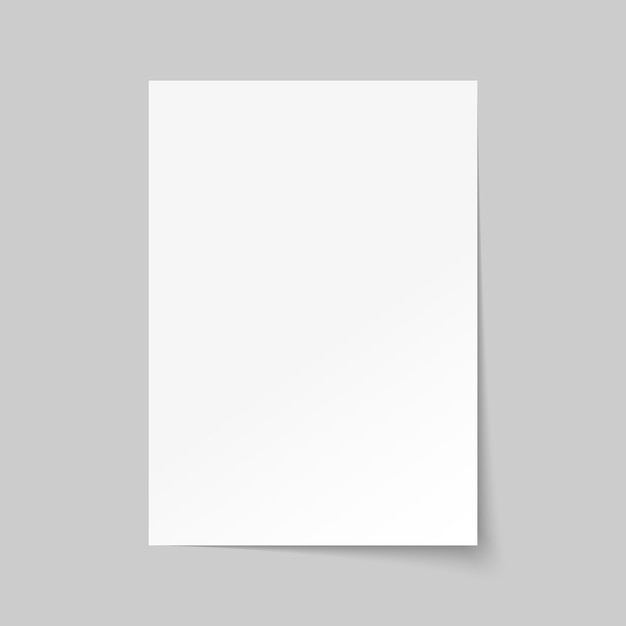 Vetor modelo de papel a4 em branco. maquete de brochura