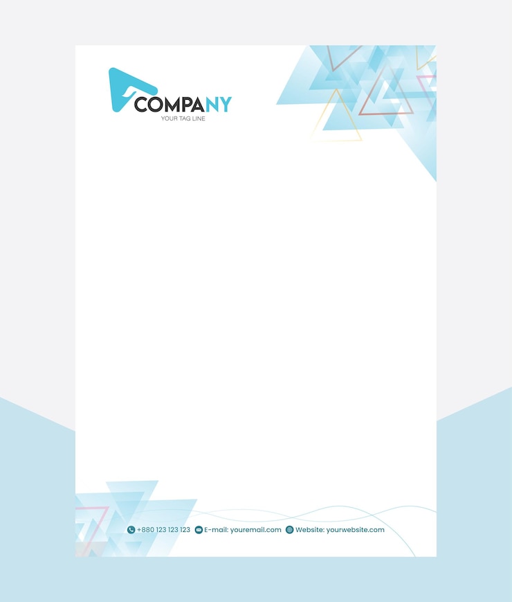 Vetor modelo de papel de carta comercial
