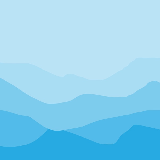 Vetor modelo de papel de parede de oceano azul de vetor abstrato de design de fundo de onda de água
