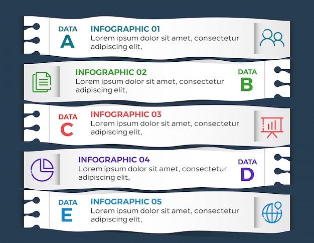 Modelo de papel infográfico