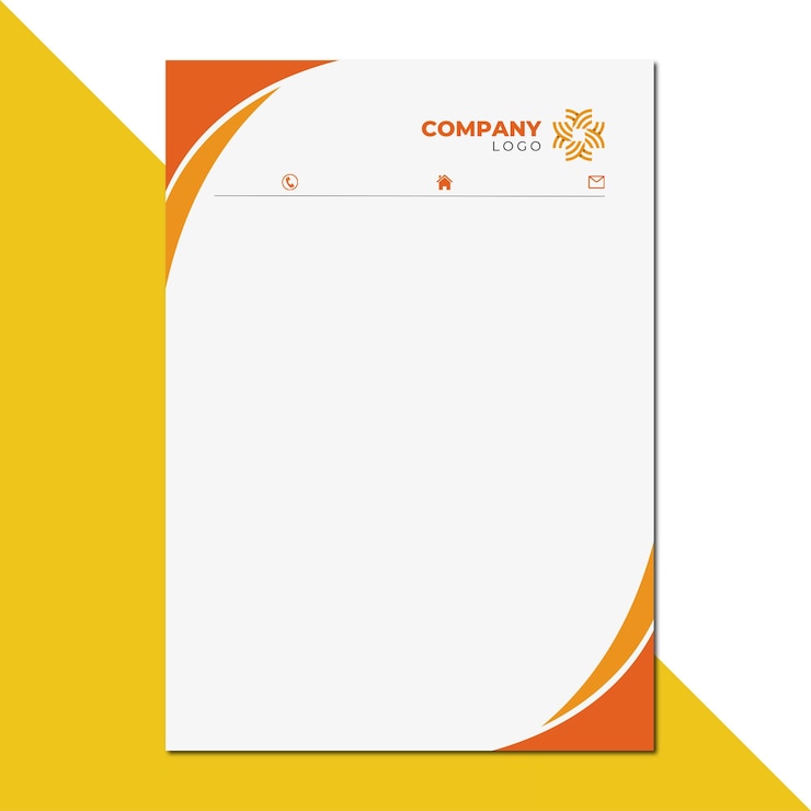 Vetor modelo de papel timbrado de identidade corporativa