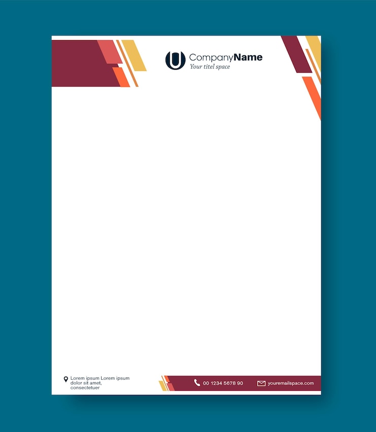 Vetor modelo de papel timbrado para negócios modernos