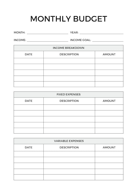 Modelo de planejador de orçamento 2023 modelo de calendário de planejador diário mensal