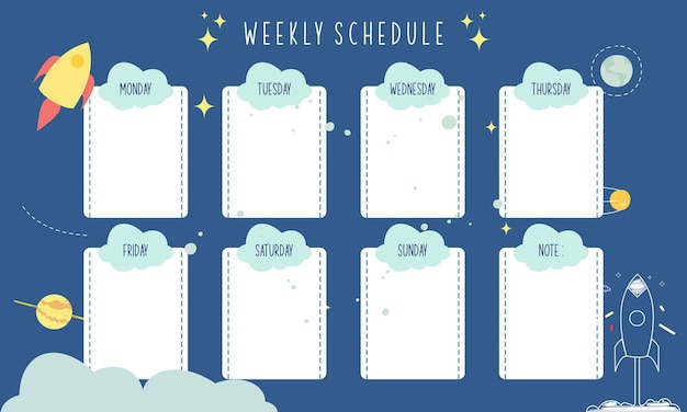 Modelo de planejador semanal design criativo para planejador diário