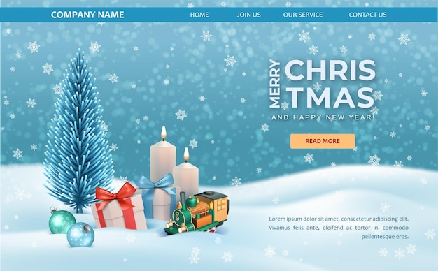 Modelo de plano de fundo da web de Natal