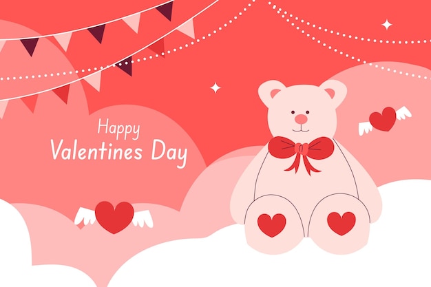 Modelo de plano de fundo de amor de dia dos namorados plano vetorial