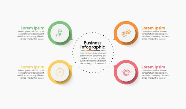Modelo de plano de fundo de design de infográfico de negócios