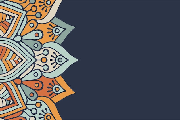 modelo de plano de fundo de mandala colorida