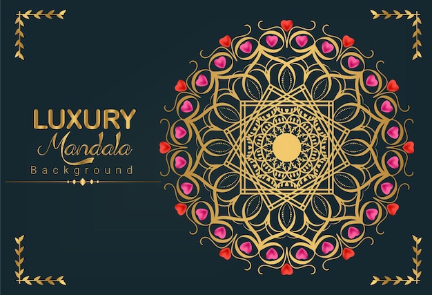 Modelo de plano de fundo de mandala de luxo elegante