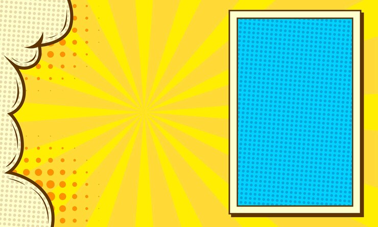 Vetor modelo de plano de fundo de página de desenho em quadrinhos