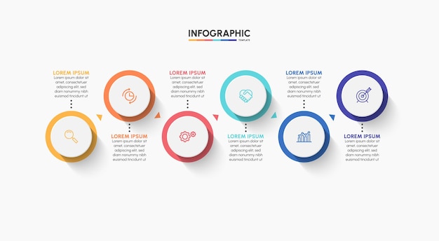 Modelo de plano de fundo infográfico de negócios