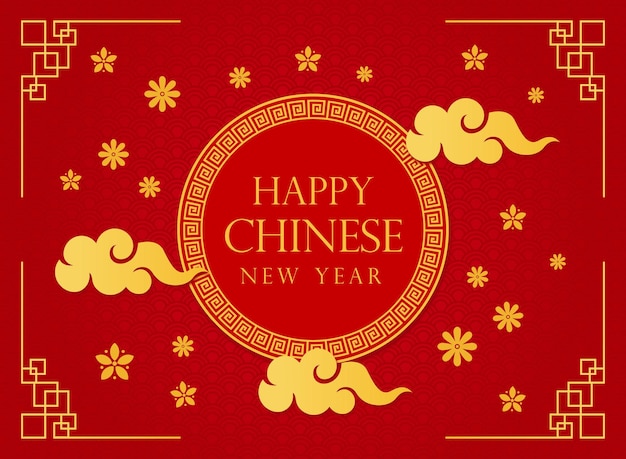 Modelo de plano de fundo ou pôster do ano novo chinês