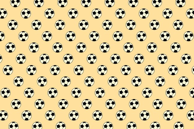Modelo de plano de fundo padrão de futebol Design de pano de fundo com tema de futebol em fundo amarelo
