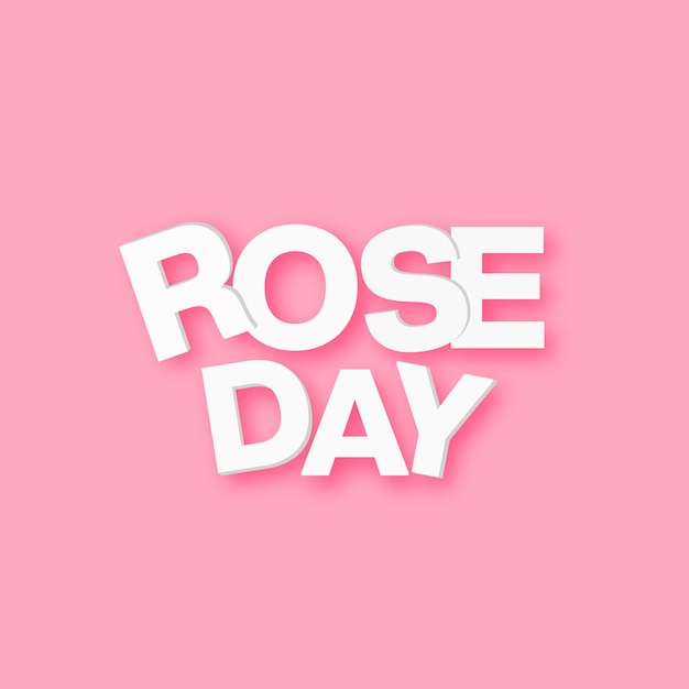 Modelo de plano de fundo rosa de saudação de dia rosa simples. Design de postagem de mídia social do Rose Day