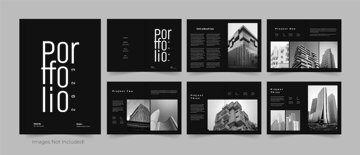 Vetor modelo de portfólio criativo