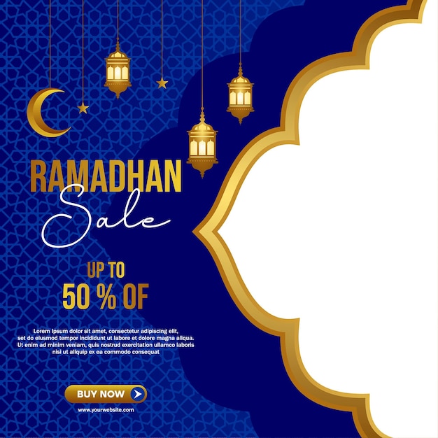 Modelo de post de fundo de venda do ramadã