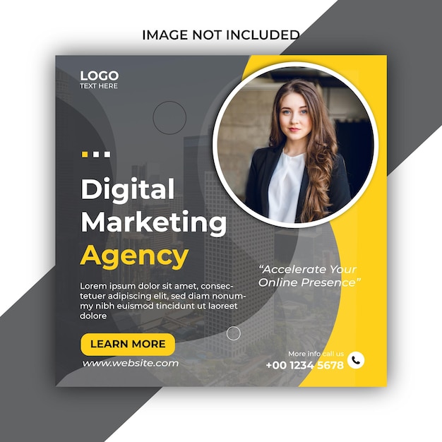 Modelo de postagem de agência de marketing digital
