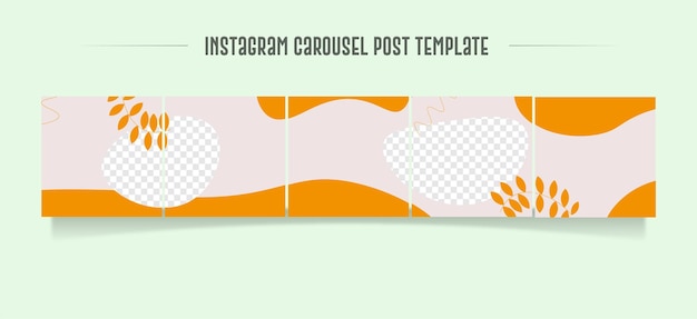 Modelo de postagem de carrossel de instagram e mídia social