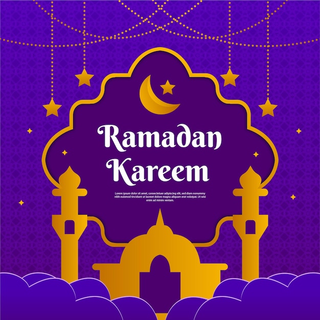 Vetor modelo de postagem de fundo de banner de cartaz de ramadan kareem eid mubarak